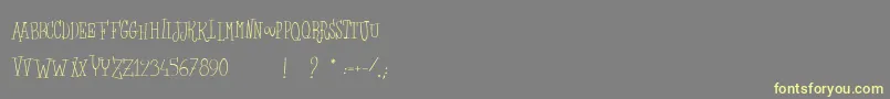 LesSorciРєresDeLaLuneNoire Font – Yellow Fonts on Gray Background