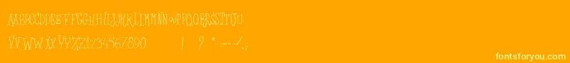LesSorciРєresDeLaLuneNoire Font – Yellow Fonts on Orange Background