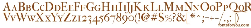 ImFellFrenchCanonRomanSc-fontti – ruskeat fontit valkoisella taustalla