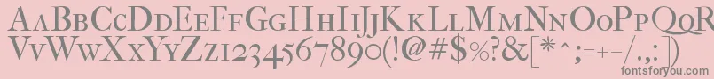 ImFellFrenchCanonRomanSc Font – Gray Fonts on Pink Background