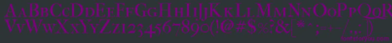 ImFellFrenchCanonRomanSc Font – Purple Fonts on Black Background