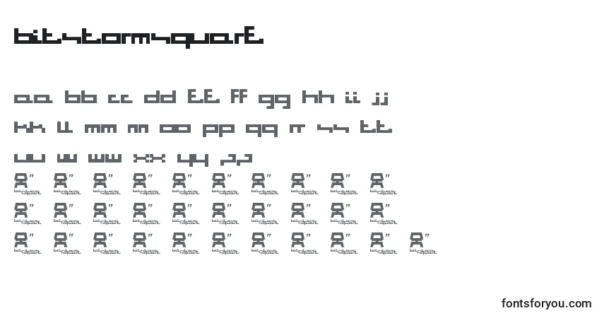 Schriftart BitstormSquare – Alphabet, Zahlen, spezielle Symbole