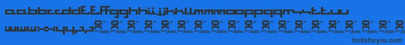 BitstormSquare Font – Black Fonts on Blue Background