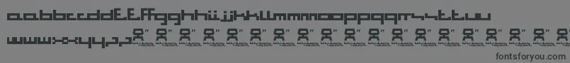 フォントBitstormSquare – 黒い文字の灰色の背景
