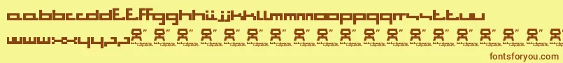 BitstormSquare-Schriftart – Braune Schriften auf gelbem Hintergrund