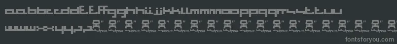 フォントBitstormSquare – 黒い背景に灰色の文字