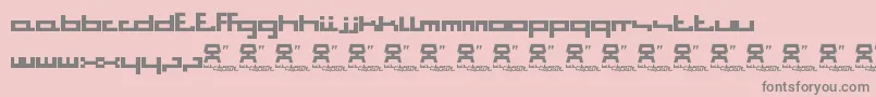 BitstormSquare Font – Gray Fonts on Pink Background