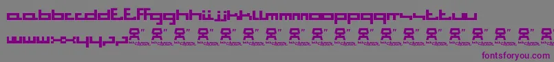 BitstormSquare Font – Purple Fonts on Gray Background