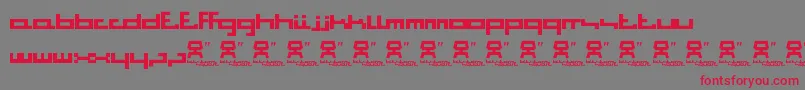 BitstormSquare Font – Red Fonts on Gray Background