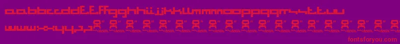 BitstormSquare-Schriftart – Rote Schriften auf violettem Hintergrund