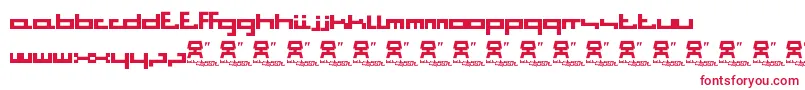 BitstormSquare Font – Red Fonts on White Background