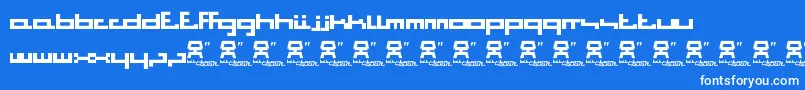 BitstormSquare Font – White Fonts on Blue Background