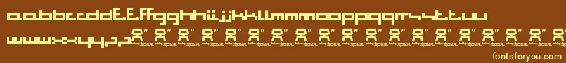 BitstormSquare Font – Yellow Fonts on Brown Background