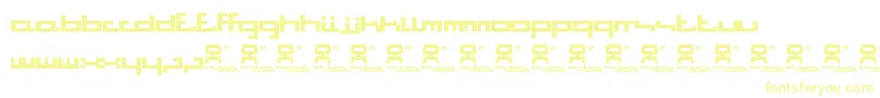 BitstormSquare Font – Yellow Fonts on White Background