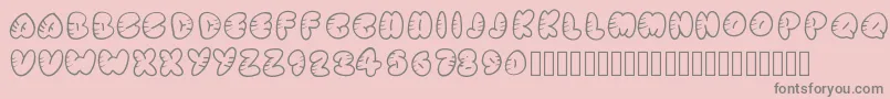 Strippedrounded Font – Gray Fonts on Pink Background