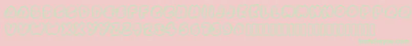 Czcionka Strippedrounded – zielone czcionki na różowym tle