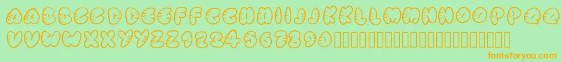 Strippedrounded Font – Orange Fonts on Green Background