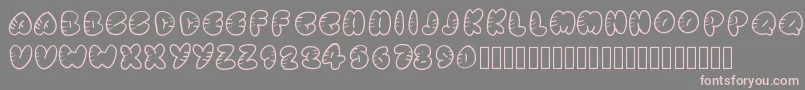 Strippedrounded-fontti – vaaleanpunaiset fontit harmaalla taustalla