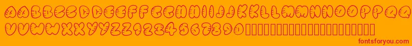 Strippedrounded Font – Red Fonts on Orange Background
