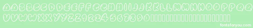 Strippedrounded Font – White Fonts on Green Background