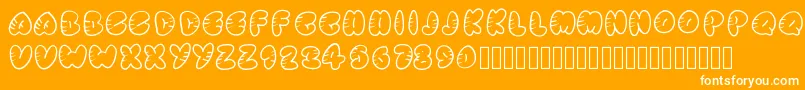 Strippedrounded Font – White Fonts on Orange Background