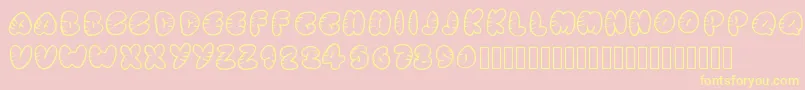 Strippedrounded Font – Yellow Fonts on Pink Background