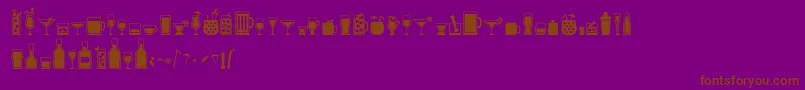 Barbook Font – Brown Fonts on Purple Background