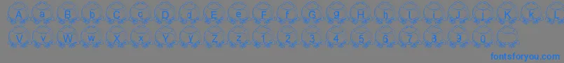 LmsPillToad Font – Blue Fonts on Gray Background