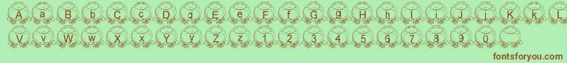 LmsPillToad Font – Brown Fonts on Green Background