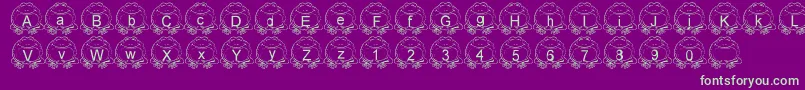 LmsPillToad Font – Green Fonts on Purple Background