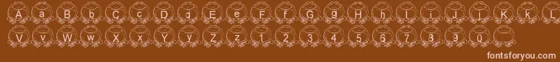 Шрифт LmsPillToad – розовые шрифты на коричневом фоне