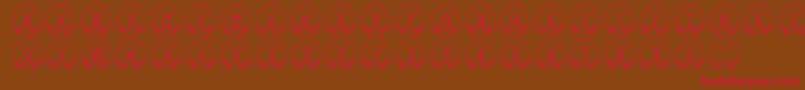 LmsPillToad Font – Red Fonts on Brown Background