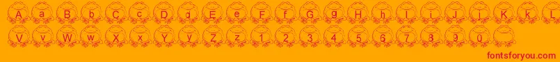 fuente LmsPillToad – Fuentes Rojas Sobre Fondo Naranja