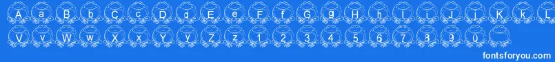 LmsPillToad Font – White Fonts on Blue Background