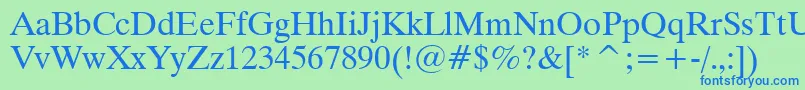 Dutch801CyrillicBt Font – Blue Fonts on Green Background