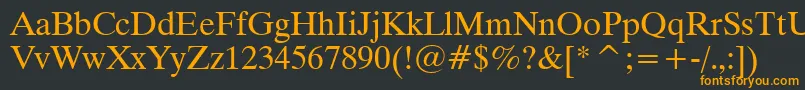 Dutch801CyrillicBt Font – Orange Fonts on Black Background