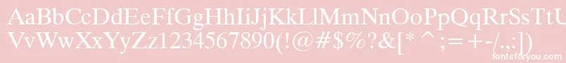 Dutch801CyrillicBt Font – White Fonts on Pink Background