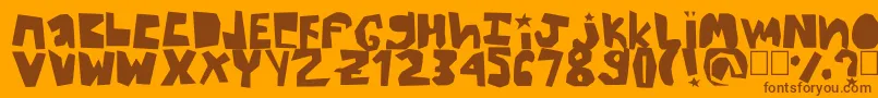 Thick Font – Brown Fonts on Orange Background