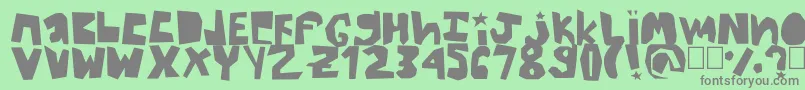 Thick Font – Gray Fonts on Green Background