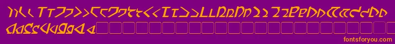 DwemerBoldItalic Font – Orange Fonts on Purple Background