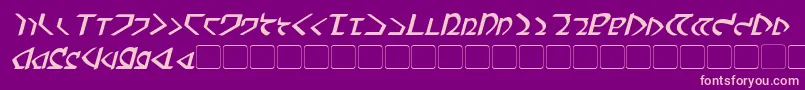 DwemerBoldItalic Font – Pink Fonts on Purple Background