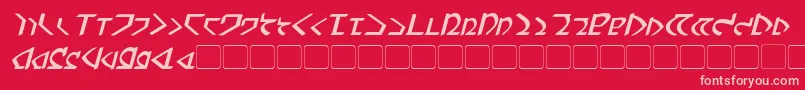 DwemerBoldItalic Font – Pink Fonts on Red Background