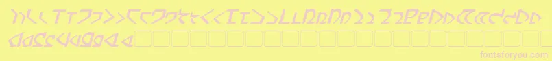 DwemerBoldItalic Font – Pink Fonts on Yellow Background