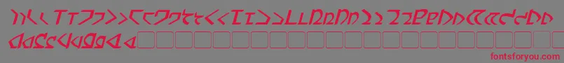 DwemerBoldItalic Font – Red Fonts on Gray Background