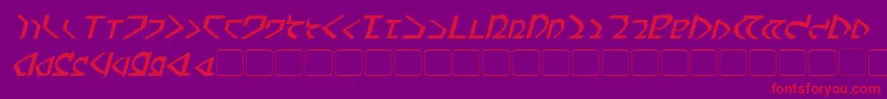 DwemerBoldItalic Font – Red Fonts on Purple Background