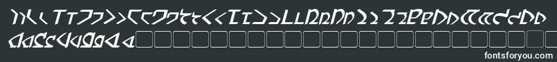 DwemerBoldItalic-fontti – valkoiset fontit mustalla taustalla