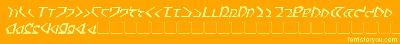 DwemerBoldItalic Font – Yellow Fonts on Orange Background