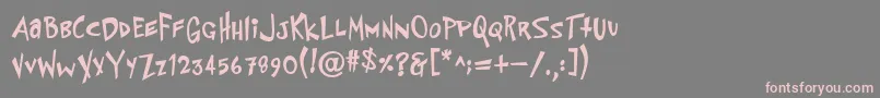 PfflyingsaucerBoldBold Font – Pink Fonts on Gray Background