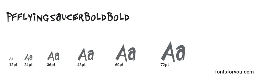 Размеры шрифта PfflyingsaucerBoldBold