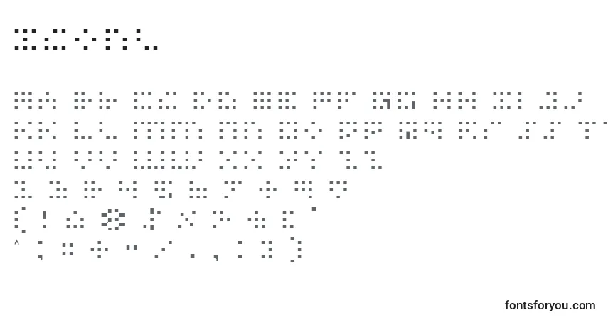 A fonte Iconl – alfabeto, números, caracteres especiais